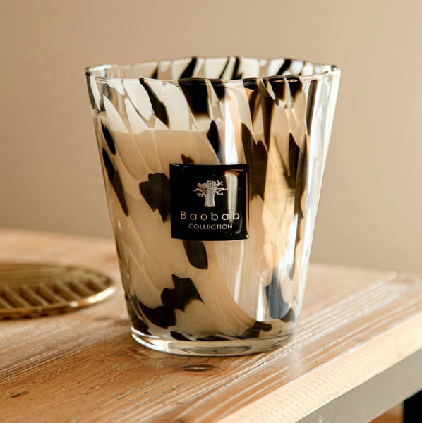 Pearls Black Candle<br> Rose and Ginger<br> (H 8) cm