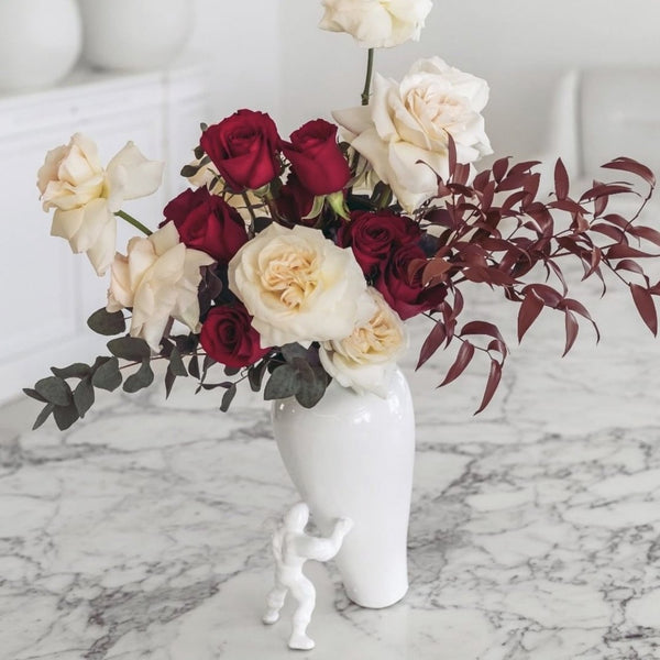 My Superhero Vase <br> Glossy White <br> (H 37) cm