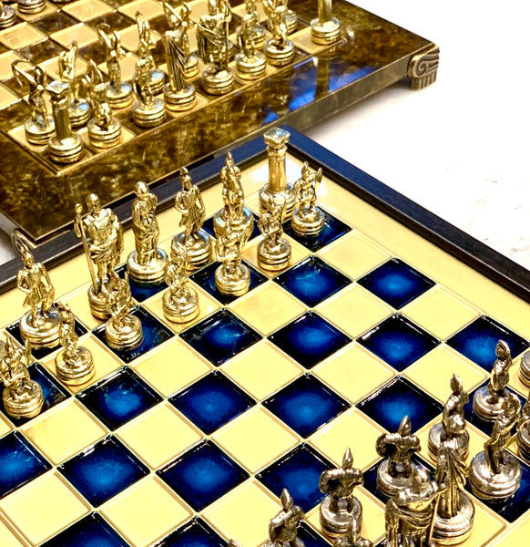 Chess Set <br> Greek Roman Period in Wooden Box <br> (27 x 27) cm