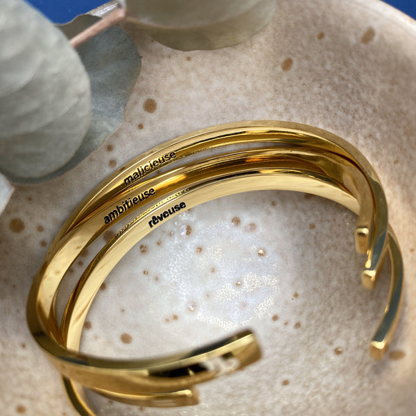 Thin Cuff<br> Pisces<br> Light Gold
