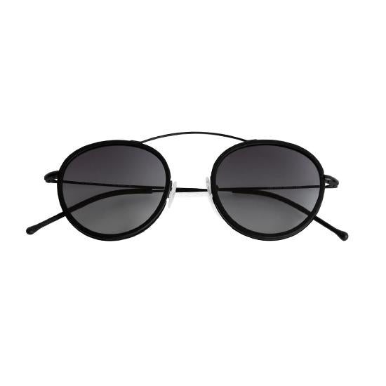 Met-Ro2 Flat Sunglasses <br>Black On Black