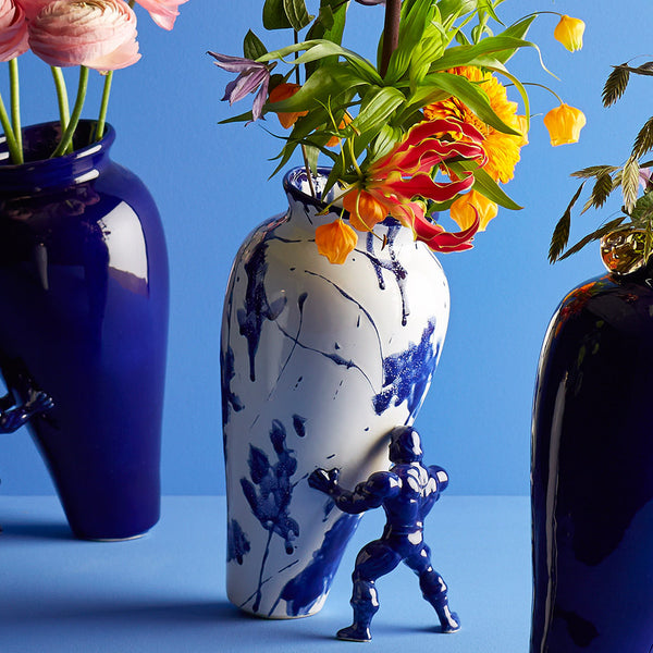 My Superhero Vase <br> Glossy Dutch Blue <br> (H 37) cm