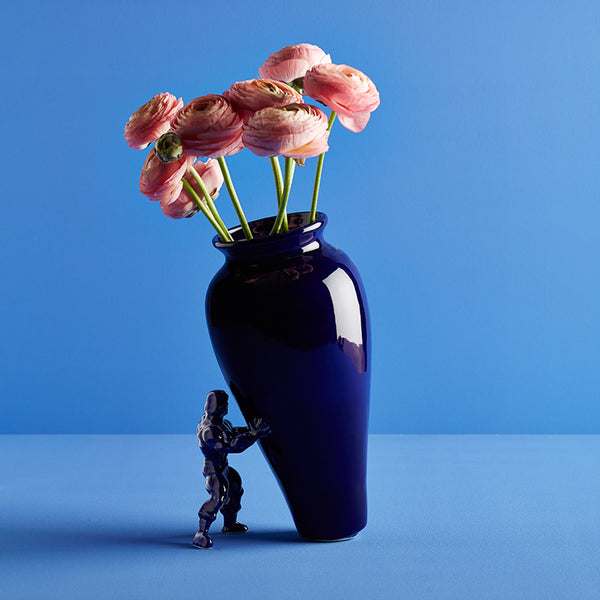 My Superhero Vase<br> Glossy Blue <br> (H 27.5) cm