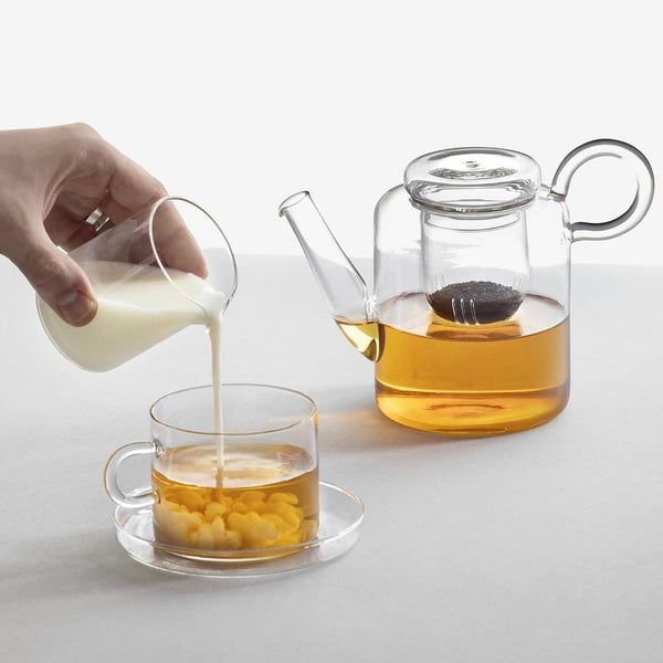 Piuma Teacup with Saucer <br> Clear