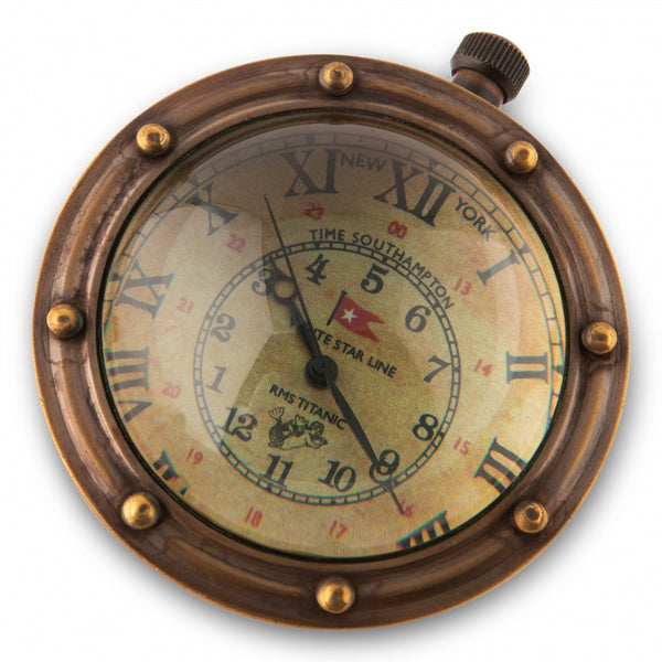 Porthole Eye of the Time Clock with Stand <br> (H 17.5) cm