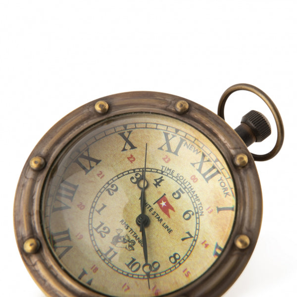Porthole Eye of the Time Clock with Stand <br> (H 17.5) cm