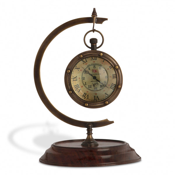 Porthole Eye of the Time Clock with Stand <br> (H 17.5) cm