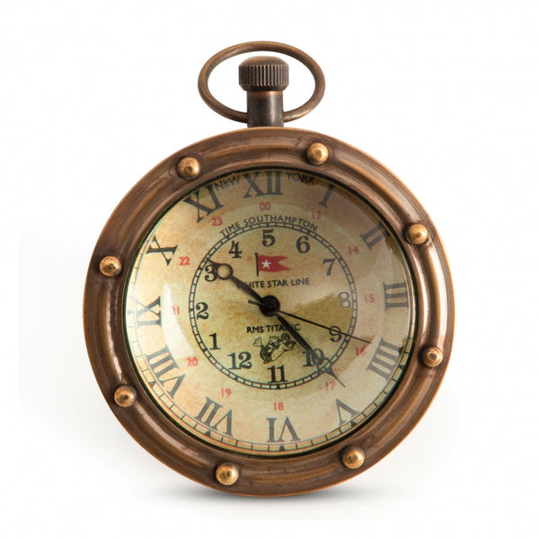 Porthole Eye of the Time Clock with Stand <br> (H 17.5) cm