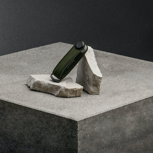 Saffiano Key Organizer <br> Olive