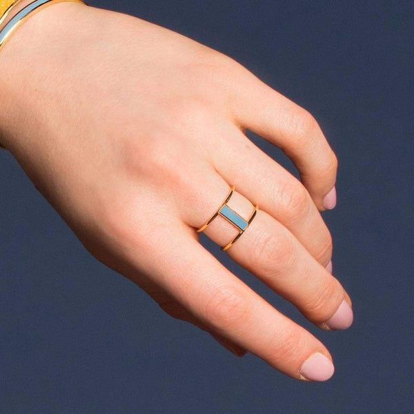 Lune Ring <br> Ice Blue