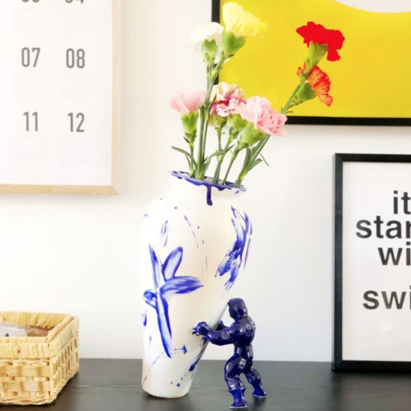 My Superhero Vase <br> Glossy Dutch Blue <br> (H 37) cm