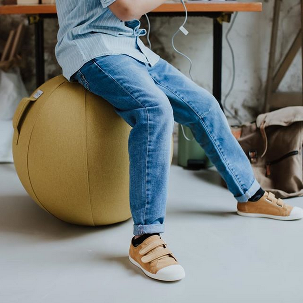 LEIV Fabric Seating Ball <br> Mustard Yellow <br> (Ø 60-65) cm