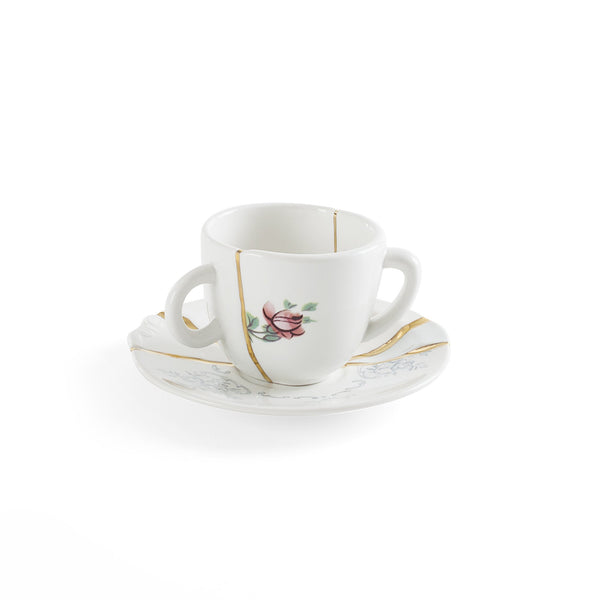 Kintsugi Coffee Cup with Saucer <br> Design 1