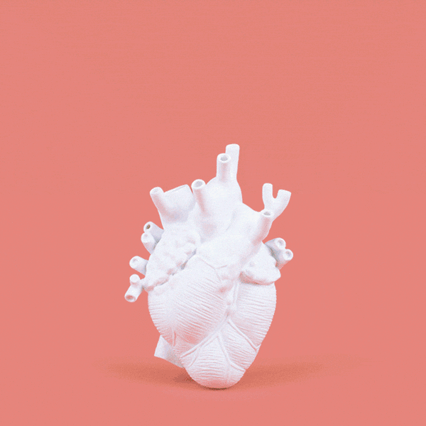 Love in Bloom Vase <br> White <br> (L 17 x W 9 x H 25) cm