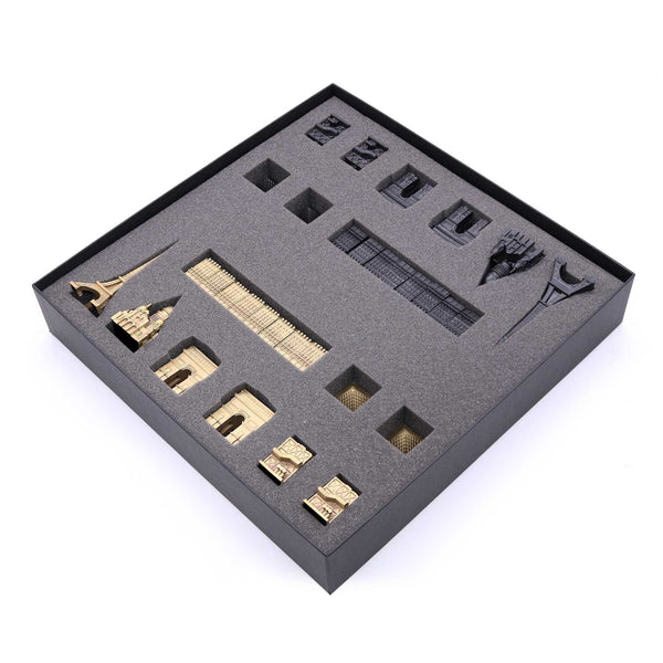Chess Set <br> Luxury Bronze <br> Paris Edition with Corian Hatch Board