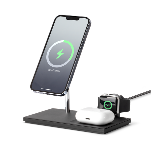 Snap 3-in-1 Magnetic Wireless Charger <br> Black
