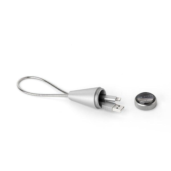 Silver Cone Cable <br> Native Union x Tom Dixon <br> USB-A to Lightning