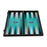 Turquoise <br> Backgammon Set <br> (47 x 24.5) cm