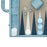 Blue Alligator
 <br> Backgammon Set with Handle <br> 
(L 52 x W 36) cm
