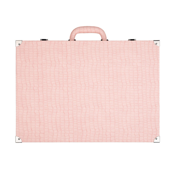 Pink Crocodile <br> Backgammon Set with Handle <br> (L 52 x W 36) cm