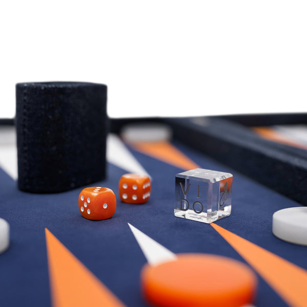 Blue Denim
 <br> Backgammon Set <br> 
(L 38 x W 24.5) cm