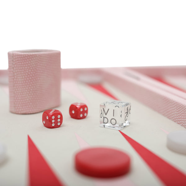 Pink Lizard
 <br> Backgammon Set with Handle <br> 
(L 52 x W 36) cm