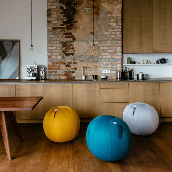 LEIV Fabric Seating Ball <br> Mustard Yellow <br> (Ø 60-65) cm