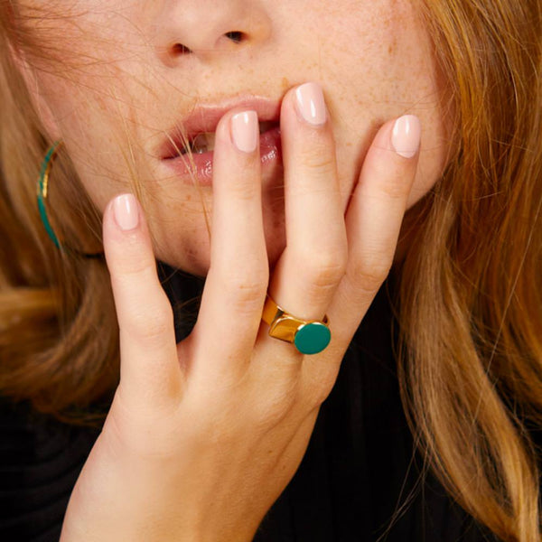 Arty Ring <br> Emerald Green