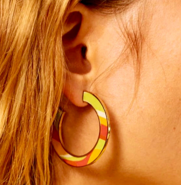 Canyon Earrings <br> Poppy Yellow