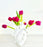 Love in Bloom Vase <br> White <br> (L 17 x W 9 x H 25) cm