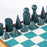 Chess Set <br> Turquoise Leatherette <br> (40 X 40) Cm