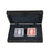 Playing Cards <br> Dark Grey Leatherette Wooden Case <br> (24 x 16) cm