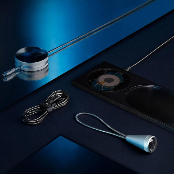 Silver Cone Cable <br> Native Union x Tom Dixon <br> USB-A to Lightning