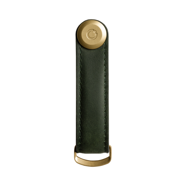 Crazy-Horse Key Organizer <br> Forest Green with Green Stitching