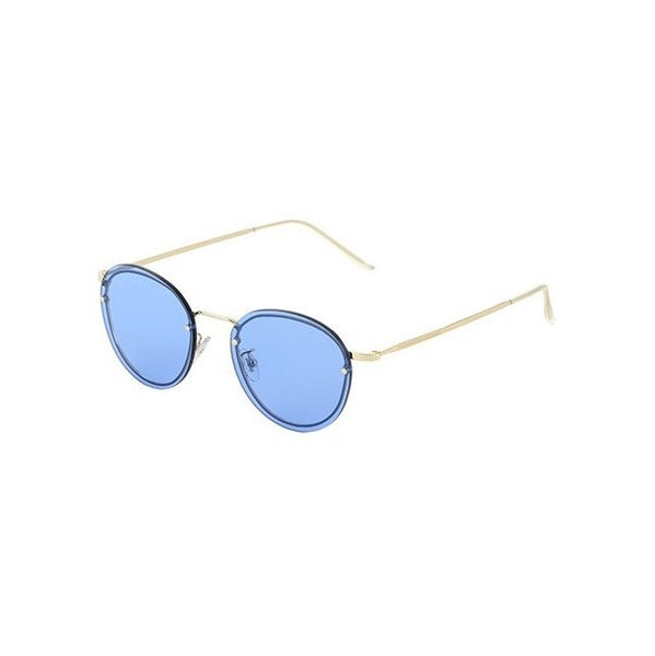 Joyce Sunglasses <br> Gold Frame <br> Blue Pastel Lenses